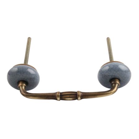 Grey Crackle Ceramic Bridge Handle